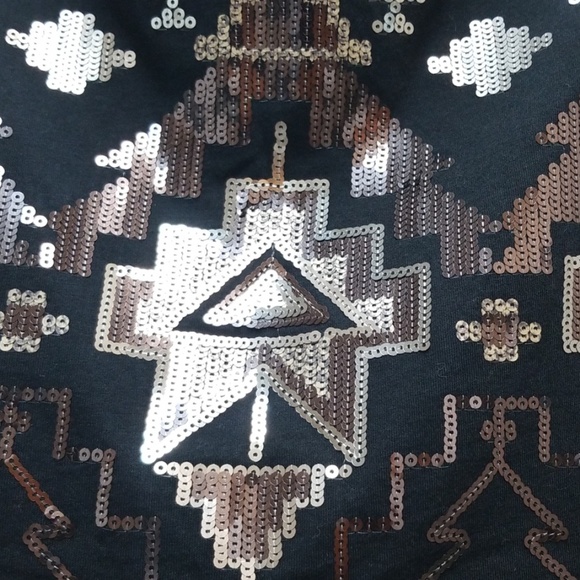 New Express Sequin Aztec Ikat Print Mini Skirt S - Picture 6 of 6